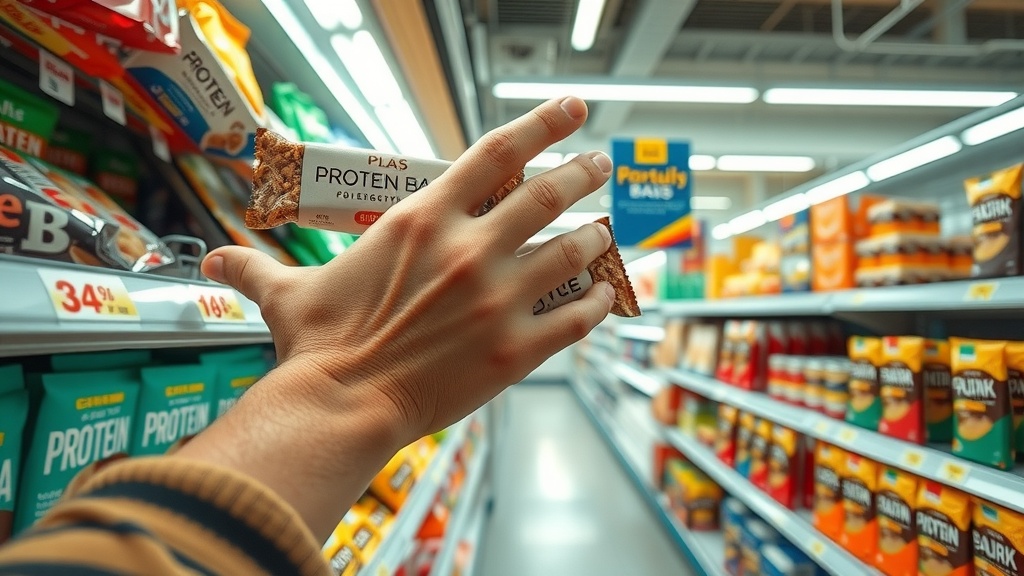 A clean-label snack bar being scanned on shelf in three seconds.
